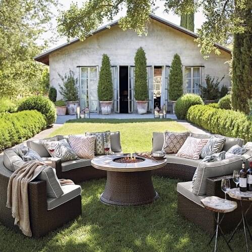 Sigma Deep seating outdoor modern furniture rattan sleeper sofas