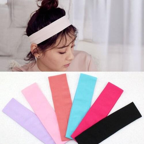 Womens Yoga Hair Band sports Headband Women men Cotton Knotted Turban Head Warp Hair Band Wide Elastic Yoga Sport Headband