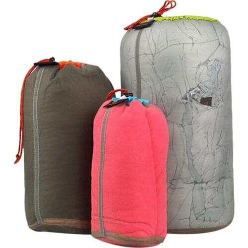 5 sizes 1pc Outdoor Camping Sports Ultralight Mesh Stuff Sack Drawstring Storage Bag Tavel kits Mesh Grocery Bags