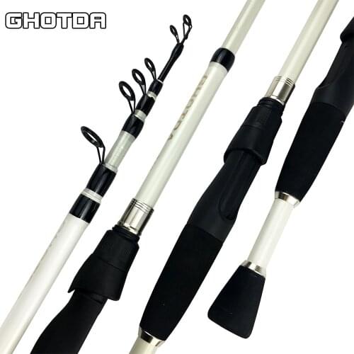 GHOTDA Telescopic Fishing Rod Ultralight Weight Spinning Fishing Rod Carbon Fiber Material 2.4m2.1m1.8m1.6m Fishing Rod Tackle