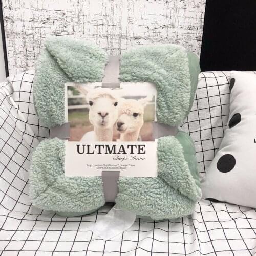 LISM Warm Thick Office Home Blanket Towel Fleece Reversible Blanket For Bed And Couch Travel Portable Car Throw Blanket