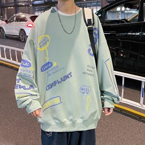 Gray Oversize Hoodie Streetwear Men Hip Hop Cartoon Sweatshirt Girls Cool Tops Casual Funny Spring Autumn Japan Hoodies Male