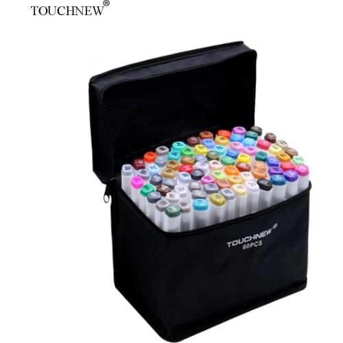 TOUCHNEW T6 Dual brush oil alcohol based 168 Color set sketch markers dibujo manga rotuladores colores pen art supplies