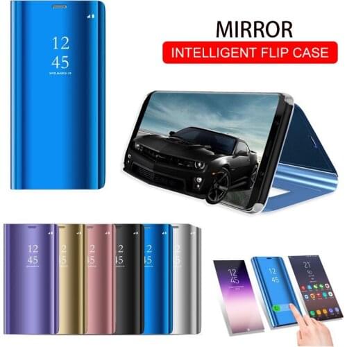 Smart Mirror Flip Case For Xiaomi Redmi Note 7 6 K20 Pro S2 5 Plus 7A GO 5A Mi 9T CC 9 9E 8 SE A1 A2 8 Lite 5A POCO F1 CC9 Cover