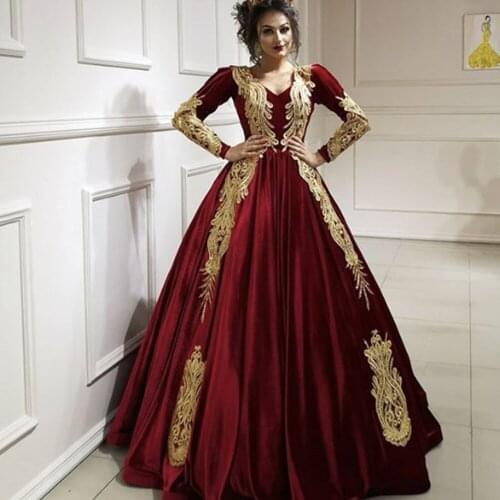 Wine red prom dresses 2020 long sleeve lace appliques long sleeve lace burgundy evening dresses