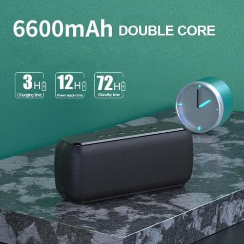 High power 60W Bluetooth speaker portable column wireless speaker waterproof subwoofer music center with voice assistant 6600mAH
