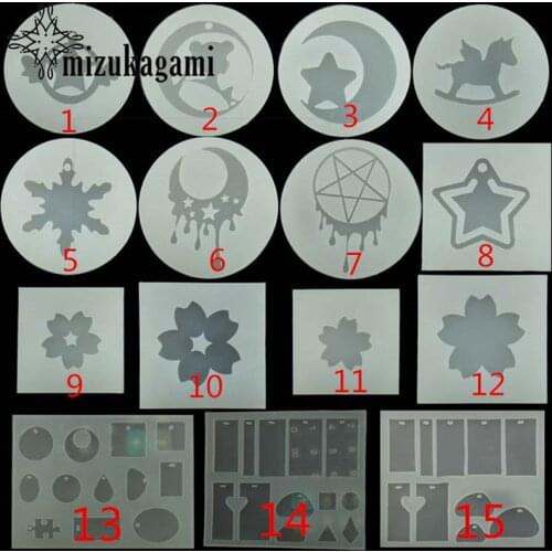 1pcs UV Resin Jewelry Liquid Silicone Mold Moon Stars Flowers Resin Charms DIY Silicone Resin Mold For Jewelry Making