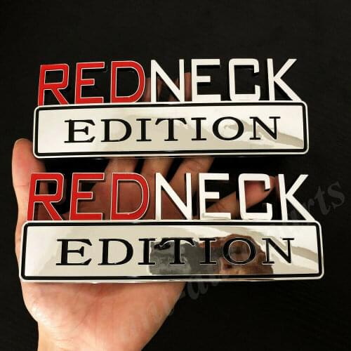 2pcs 3D REDNECK EDITION Car Trunk Rear Fender Emblem Badge Decal Sticker