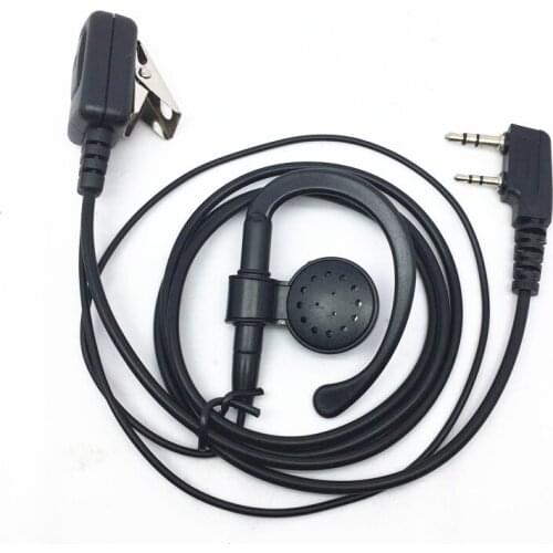 2PIN Large PTT Earphone For Kenwood Baofeng UV-5R UV5RE UV82 UV6R GT-3 BF-888S Walkie Talkie