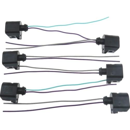 6Pcs 8E0973702 2-Pin ABS Sensor Wiring Plug Pigtail Connector For Volkswagen Polo A2 Skoda Seat