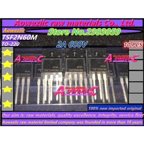 Aoweziic 100% new imported original TSF2N60M 2N60 2A 600V TSF5N60M 5N60 4.5A 600V TSF8N60M 8N60 8A 600V TO-220F MOS transistor
