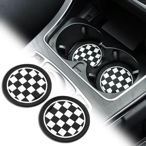2pcs Car Auto Water Cup Slot Non-Slip Mat Accessories For Renault Laguna 2 Captur Fluence Megane 2 Megane 3 Scenic Accessories