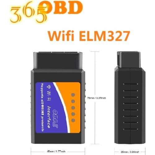 ELM 327 Wifi V1.5 PIC18F25K80 Chip ELM327 OBD2 Auto Scanner Code Reader for IOS Android ELM 327 V1.5 WI-FI ODB2 Diagnostic Tool