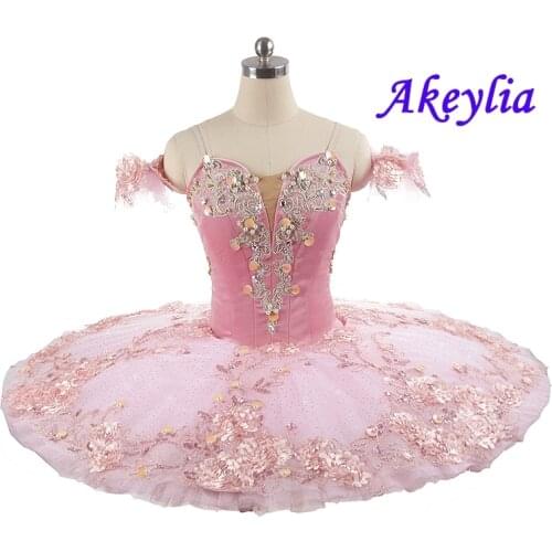 Sleeping beauty Ballet Tutu professional pink pancake tutu costume competition for the Nutcracker Tutu platter Skirt Kids JN0247