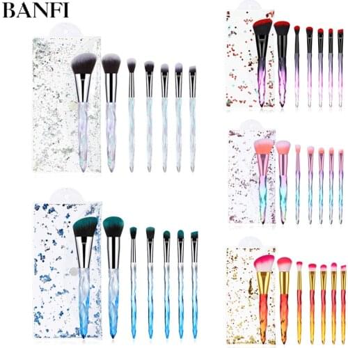 BANFI 7pcs High Quality Makeup Brushes Professional Set Makeup Concealer Blending Brushes Powder Cosmetics Brushes Makeup Tools