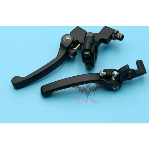 BLACK Bifold Foldable Clutch + Brake Lever Handle For 110cc 125cc 140cc 150cc PIT PRO TRAIL DIRT BIKE PRO BAT New