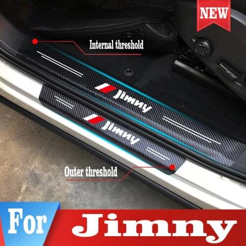PU Car Door Sill Protector Sticke For Suzuki Jimny Auto Threshold Scuff Plate Vinyl Sticker Car Tuning Styling Accessories