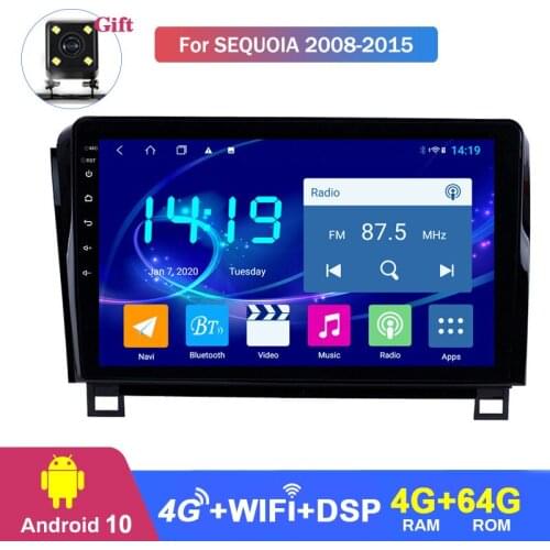 For toyota sequoia 2008 2009 2010 2011 2012 2013 2014 2015 GPS Navigation Multimedia Player Built-in CarPlay and dsp 2.5D IPS