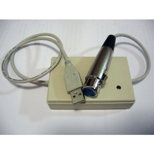 USB DMX Interface(1 DMX Output Ports thru 5 pin XLR connectors)can work with many popular dmx software