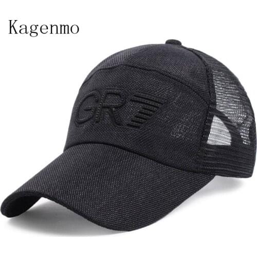 Kagenmo Truck cap fashion mesh letter hat male female sun hats summer protection baseball cap adjust cool