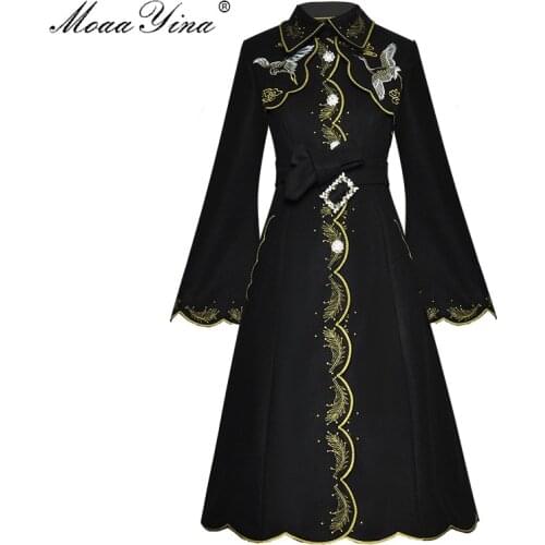 MoaaYina Women's Flared Coats