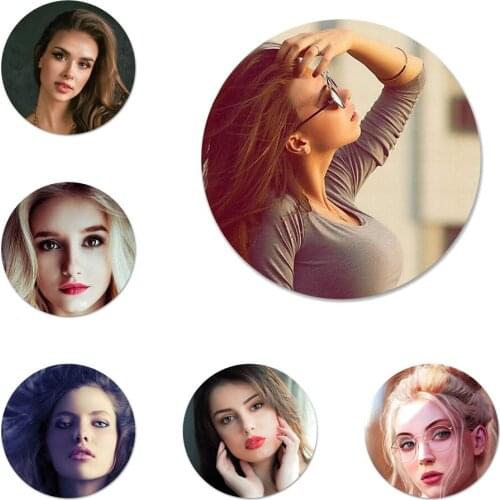 Fashion Beautiful Girl Badge Brooch Pin Accessories For Clothes Backpack Decoration gift 58mm