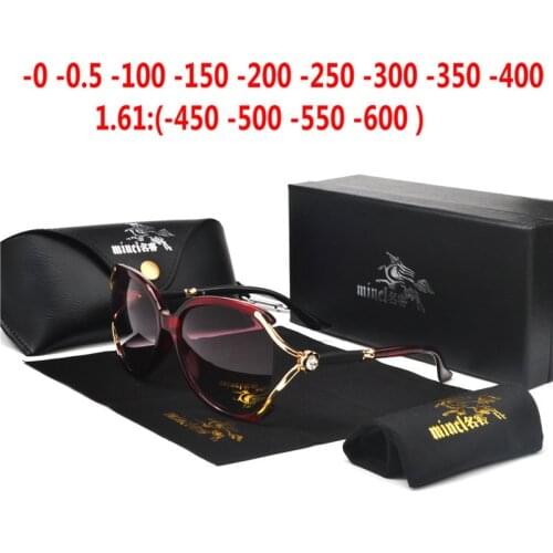 Prescription Myopia Polarized Sunglasses Men Women 0 to -600 Degree Optical Polarized Sun Glasses for female Optical Eyewear NX