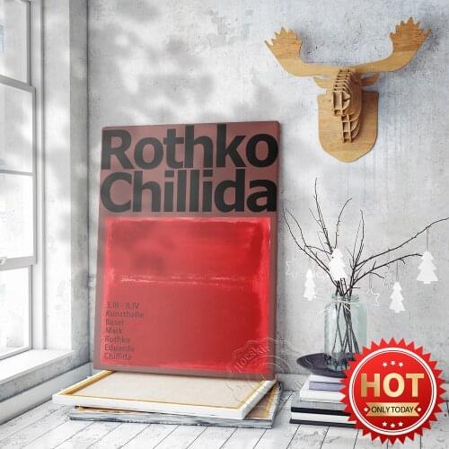 Mark Rothko Exhibition Museum Poster, Rothko Chillida Wall Art Stickers, Gallery Decor Poster, Mark Vintagetation Wall Stickers