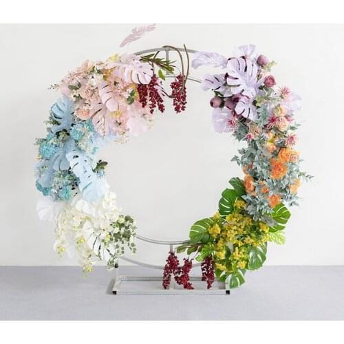 Customize Artificial Flower Arrangement Turtle Leaf Flower Row Roal Lead Arch DIY Wedding Backdrop Arch Decor Flower Wall Design