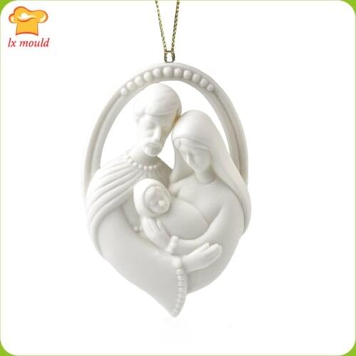 New LXYY Muold Christ the Virgin Embossed Silicone Mould Resin Plaster Soft Clay Mold