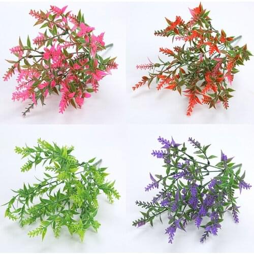 New Arrival Plastic Lavender Plants Eucalyptus Realistic Faux High Simulation Pot Artificial Flower