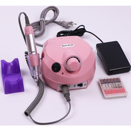 Nail Art Equipment Pink Color Nail Drill Portable Nail polisher Micromotor suitable for manicure and nail beauty