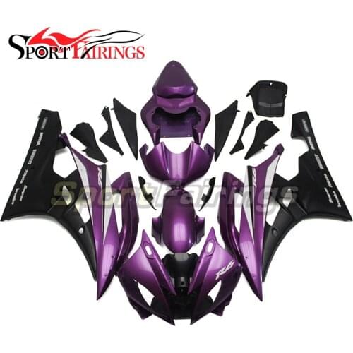 Complete Injection Fairings For Yamaha YZF600 R6 06 07 Year 2006 2007 Plastic ABS Motorcycle Purple Black Fairing Kit Bodywork