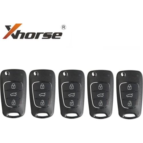 XHORSE XKHY02EN Wire Remote Key for Hyundai Flip 3 Buttons English Version work with VVDI2/VVDI KEY TOOL 5pcs / lot