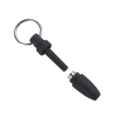 New 1pcs Black With Key Ring Accessories Cigar Punch Cutter Draw Hole Rubber Gadgets Pocket Chain Clip Portable Blade Cool