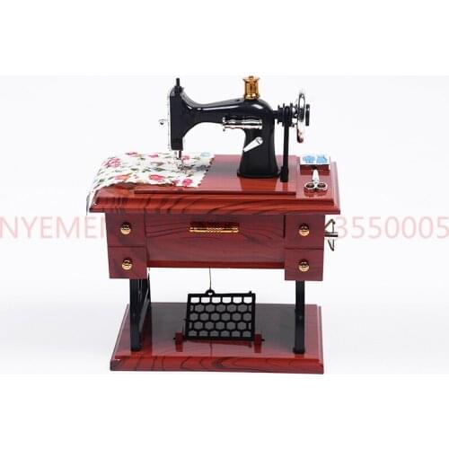 Boxes Treadle Sartorius Toys Retro Birthday Gift Home Decoration Accessories Vintage Lockwork Sewing Machine Music Box 20pcs