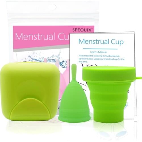 SPEQUIX Silicone Coletor Copa Menstrual Feminine Period Cup Reusable Menstrual Cup with Travel Box Tampon and Pad Alternative