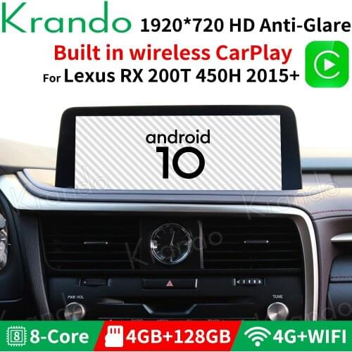 Krando Android 10.0 4G 64G 12.3'' for Lexus RX RX270 RX350 RX450 RX200T RX450H Android navigation system radios para auto GPS