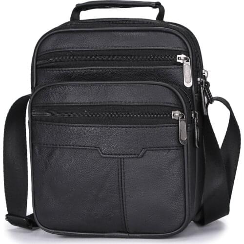 Leather Shoulder-Bag Mens Bag Vertical Style Large Mens Bag Business Casual Korean Leather Message Bag Phone Bag
