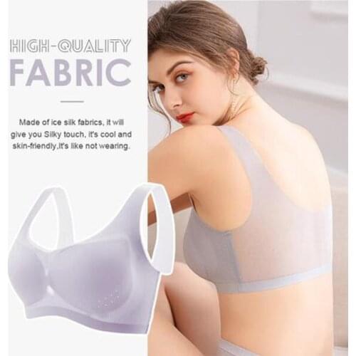 Ultra-thin Ice Silk BraThin Silk Seamless Bra Wireless Underwear with Removable Pad for Women Breathable XIN-Shipping