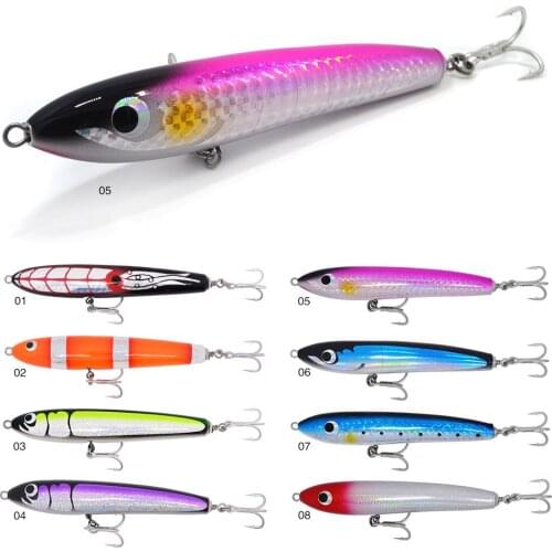 High quality wooden pencil hard bait Saltwater game trolling fishing lure Lifelike pencil have hook hard fishing lure