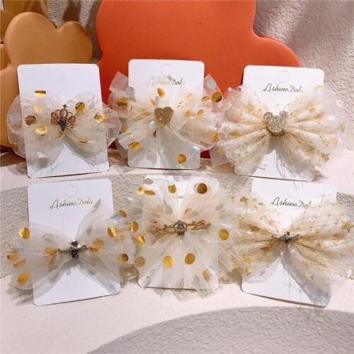 Little Princess Hair Pins For Girls Hair Accessories Children Hair Clips Barrettes Mesh Butterfly Hair Grips Children Hairpins