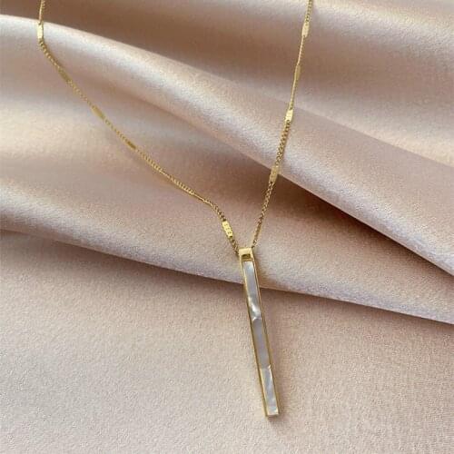 Zeojrlly Women Chains Necklaces Classic Link Chain Metal Geometric Party Necklace Fashion Female Simple Elegant Jewelry