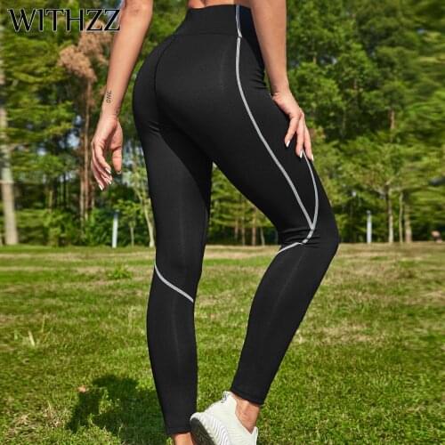 WITHZZ Running Fitness Women Sports Casual Skinny Pants Female High Waist Stretch Leggings