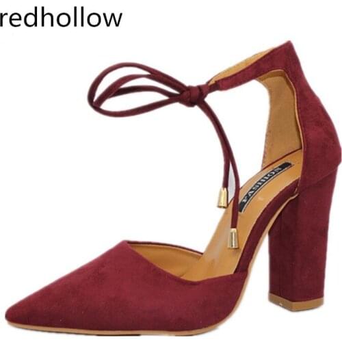 2018 spring new women shoes basic style retro fashion high heels pointed toe office & career shallow footwear women pumps