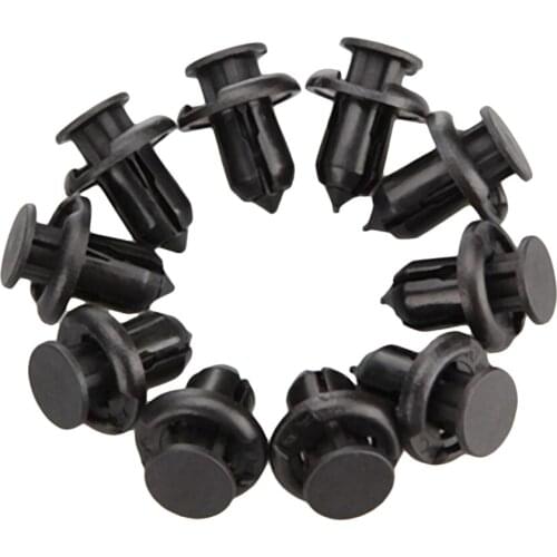10pcs/lot Nylon Push Rivet Screw Fastener Clip for Honda CRV Civic Retainer Black For Bumper Fender Plastic