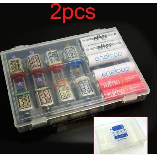 2PCS Tamiya Mini 4WD Motor Case Battery Box Storage Case Tool Box