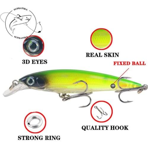 3D Eyes Anti-Corrosion Plastic Fishing Bait 7cm/4.3g Artificial Minnow Floating Wobblers Freshwater Fishing Lure Hard Bait
