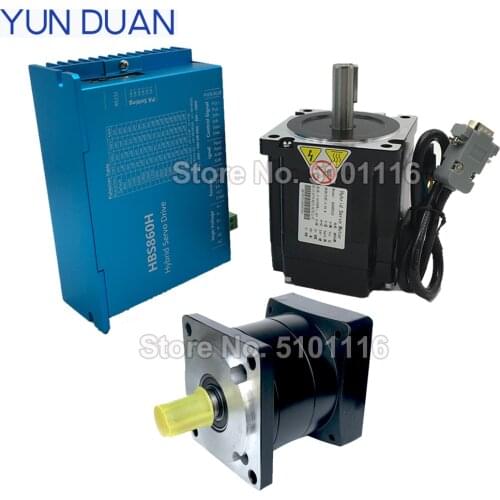 4.5Nm Nema34 closed loop stepper motor kit (nema34 with driver and gearbox) kit,speed ratio3:1,5:1,10:1
