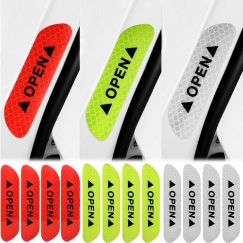 4 Pcs Car Reflective Stickers For astra g peugeot 3008 field outlander sheda bmw f20 suzuki grand vitara kia sportage 3